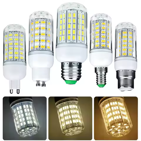 1000 Lumen 6W 12W 15W 20W 25W LED Corn Light Bulbs 110V 220V E27 B22 Luce LED E14 G9 GU10 Screw Base