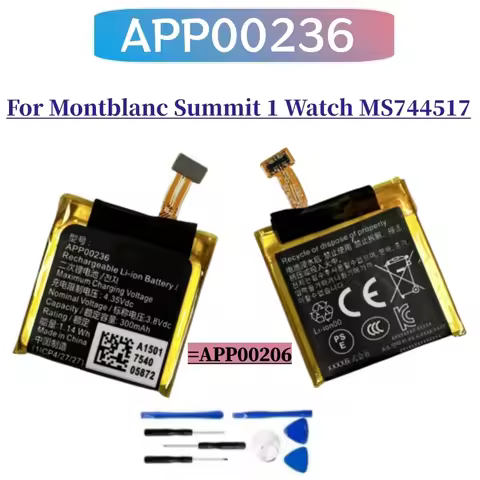 APP00206 APP00236 Replacement Li‑ion Battery 3.8V 300mAh for Montblanc Summit 1 MS744517 Smart Watch