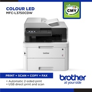 Brother MFC-L3750CDW Color Laser Print Scan Copy Fax LED Duplex Wireless Network Mobile APP ADF WI-F