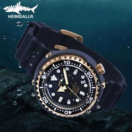 HEIMDALLR Tuna Men's Diving Watch 1000M Water Resistance Golden Plated Black PVD Coated Case NH35A A