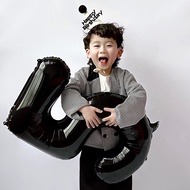 32"/40" Black Number Balloon 0-9(Zero-Nine), Big Size Happy Birthday Balloon, Big Number Balloon for