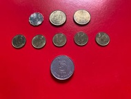 9枚1993-1998年香港洋紫荊壹毫至伍圓硬幣合售$20