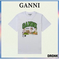 Ganni Relaxed Fit Short Sleeve T-Shirt - White