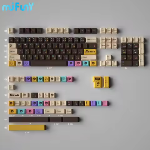 MiFuny Set Keycap 152keys Glove X Domikey Choco Donuts Cherry Keycaps PBT Dye-sublimation Key Cap fo