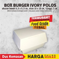 Burger Box 9.5 x 9.5 x 7 cm Ivory PLAIN Foodgrade