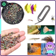 1F 20pcs Fly Tying Material Durable Ribbed 3.2/4.0/4.8mm Dumbbell Eyes