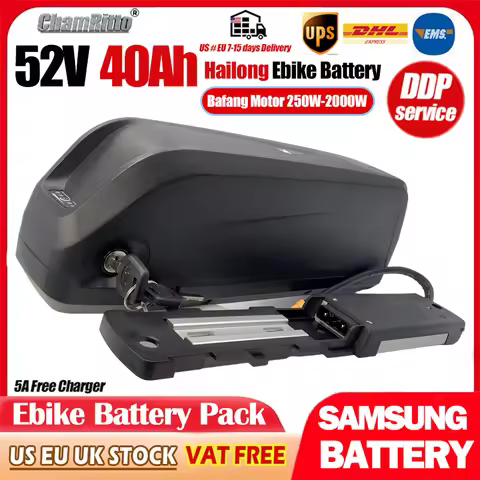 Electric ebike Batterie 52v cham rider 45ah bafang 1000w 1500w Battery 20ah 30ah 40ah Lithium Batter