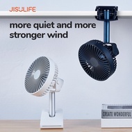 JISULIFE Clip Fan USB Rechargeable Desk Cooling Office Stand (4000mAh)