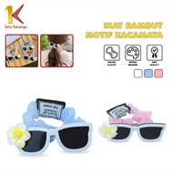 Satu Keluarga Ikat Rambut Wanita Motif Kacamata C934 Cepol Rambut Wanita Kekinian Kunciran Fashion L