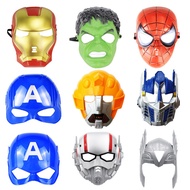 KY&amp; Children's Marvel Toy Cartoon Anime Spider-Man Iron Man Captain America Hulk Full Face Not Luminous Mask D9PJ