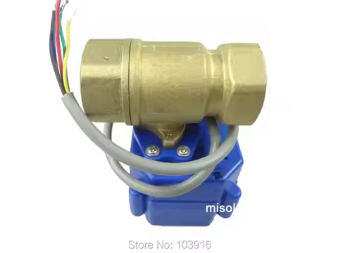 Motorized valve brass, G3/4" DN20, 2 way, CR05, electrical valve, motorized ball valve