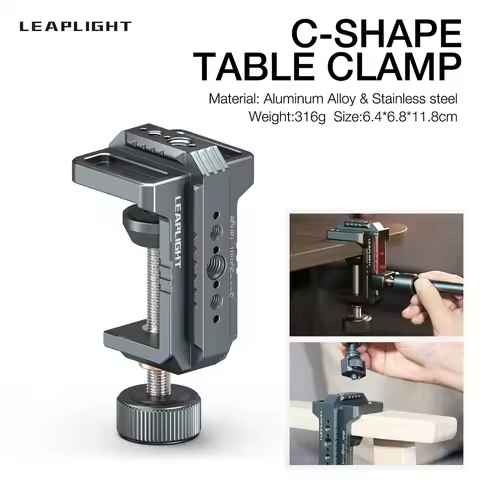 LEAPLIGHT Photography C Clamp Desk Camera Mount with 1/4" NATO for Photo Studio Video DSLR,Cameras, 