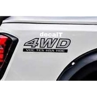 4WD Lettering Sticker for Navara Car. 4WD Lettering Stickers for Navara Cars
