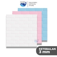 Paus Biru - Wallpaper 3D Foam Bata Wallsticker 77X70Cm / Wallpaper