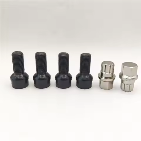 M14x1.5 Car Wheel Bolt Lock Lug Nut Set W/Key Anti - Theft for Golf Jetta Beetle Passat Audi 4+2