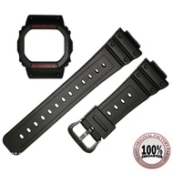 Black Matte BEZEL and STRAP with Red Font for DW-5600 / DW 5035 / GB-5600 / GRX-5600