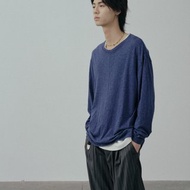 別來無恙 弧線分割天絲棉長袖t恤