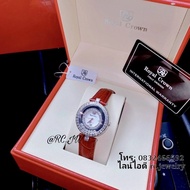 นาฬิกาข้อมือ Royal Crown ของแท้ล้านเปอร์เซ็น,สายสีแดง,กันน้ำ,มีบัตรับประกัน1ปี,จัดส่งพร้อมกล่องครบ