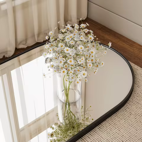 59x16 64x21 71x26 Black Arched Full-Length Mirror Free Standing Full Body Floor Mirror for Home Deco