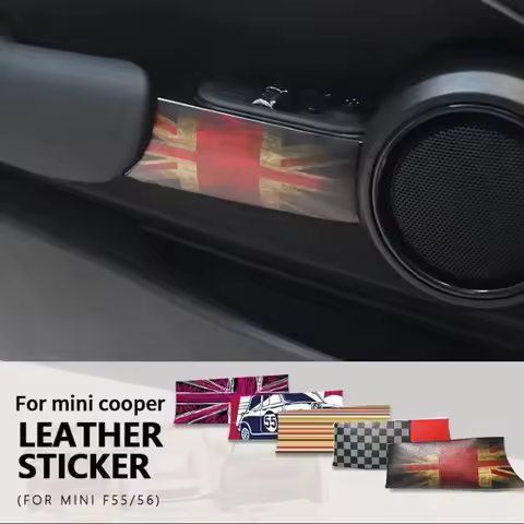 NIGHT JACK Car Interior Door Handle Knob sticker For Mini Cooper F56 F55 R55 R56 R57 R58 R59 S For m