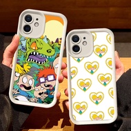 White Casing for iphone 12 Mini X XR XS 11 15 Pro Max S1 Rugrats