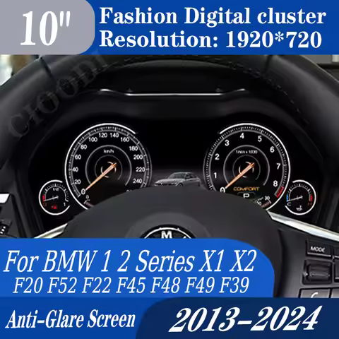 10"Digital Instrument Panel For BMW F20 F52 F22 F45 F48 F49 F39 Car Dashboard Speedometer Screen Vir