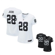 2023High quality new style NFL Las Vegas Raiders uniform women's short-sleeved No. 28 Josh Jacobs football jersey 🔥 🔥 🔥