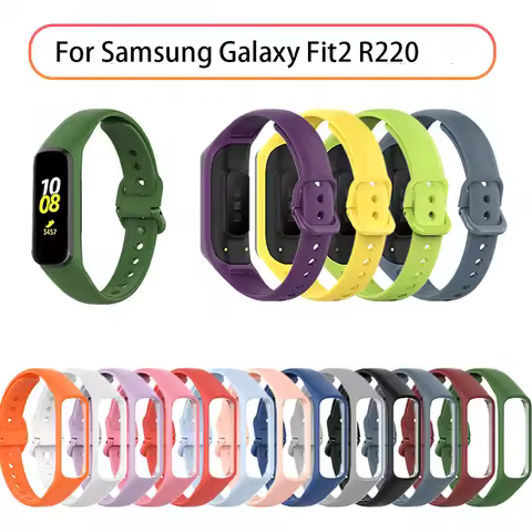 Silicone Strap For Samsung Galaxy Fit 2 SM-R220 band Bracelet Replacement Wrist For Galaxy Fit 2 Wat