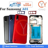 For Samsung Galaxy A01 A015 back cover Battery Housingr Volume Button on off power button battery co