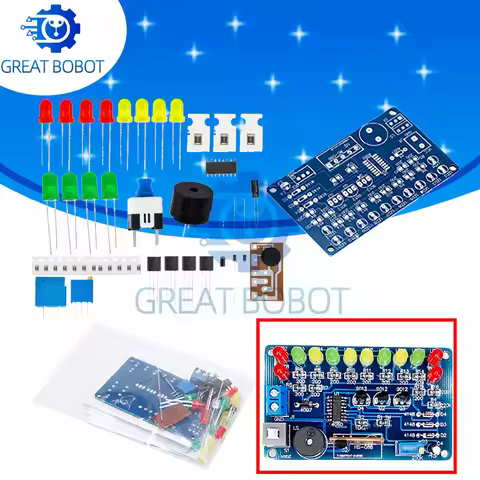 DC4.5-5V CD4060 SMT DIY Music LED Color Light Circuit Soldering Practice Module Bulk Soldering Learn