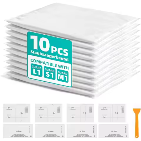 ABSF Pack of 10 Vacuum Cleaner Bags for Miele Guard L1 / Guard S1 / Guard M1 Vacuum Cleaner with 4 M