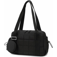 CAMTOP Mini Gym Bag for Women, all Gym Tote Bag Puffy Quilted Sports Duffel Bag with Wet Compartment