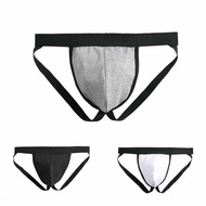 Mens Underwear Jockstrap Low Waist Panties Polyester Pouch String Thong