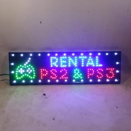 tulisan lampu led sign rental ps2 & ps3 + stik new