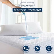 LZD Quilted Mattress Cover Waterproof Bed Mattres Pad 3.5ft/5ft/6ft Available Home and Hotel Use Fit