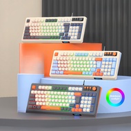 Zeus x Raiku Wired Rainbow LED Ligh Gaming Keyboard 98 Keys Silent Keys With Volume Knob Media Keys 