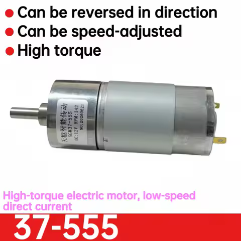 12V Electric 555 DC Motor 37mm speed-down reducer 24v micro dc geared motors pet feeder JGB37-555 Re