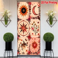 1pc, 2d flat printing Banner Decoration 70.9x 35.4in party banner Floral Sun and Moon Design(1) Poly