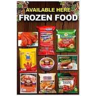 1023 frozen food tarpaulin for sari sari store signage with 4 holes