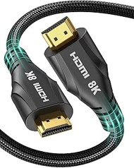 HDMI Cables 20FT Long - 8K HDMI 2.1 48Gbps Ultra High Speed HDMI Braided Cord,8K 60Hz 4K120Hz,HDCP 2.2&amp;2.3, Compatible with Fire Roku Apple TV 4K PS4 PS5 Xbox Series X Samsung RTX 3080 3090