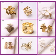 Bosca Living - Gold Napkin Ring / Decor Fine Dining Napkin/ WeddingRing Napkin Buckle Napkin