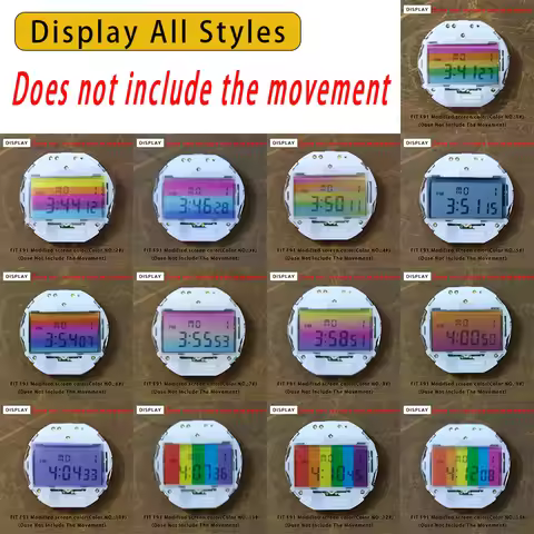 【New】DIY Suitable For F91/WS-7 retro small square ins style screen color modification film 2PCS stic