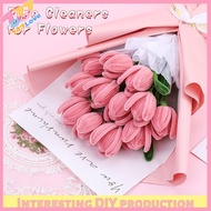 DIY Tulip Bouquet Kit Twister Stick 16/32pcs Handmade Flower Gift Fuzzy Wire Craft Set Free Tutorial