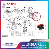 Original Spare Part Bosch Switch Pos 4 for Bosch GWS 900-100 Baretool 3 601 C87 5K0 SKU 1 607 200 19