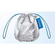 Korea [FWEE] Silver Storage Bag Blue Plush Cosmetic Drawstring
