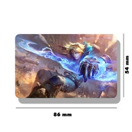 Ezreal Skin printed on sturdy, durable PVC Card