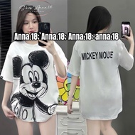 WIDE FORM 4-WAY COTTON T-SHIRT PRINTED WITH 2 SIDES OF MICKY (4-WAY _ MICKY C5) WIDE FORM