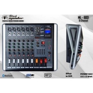 Grosir Power Mixer 6 Channek Black Spider Ml 603 Usb Bkuetooth