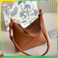 New Style Foldable Geometric Portable Female Bag French Underarm Bag Leather Shoulder Lunch Box Fash
