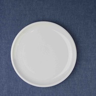 PUTIH [2 PCS] White Coupe Serving Plate - diameter 22 cm